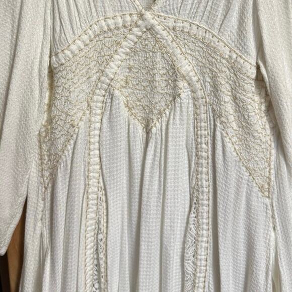 Free People Southwest Lace Maxi Dress Long Sleeve White Size Medium - Picture 16 of 16